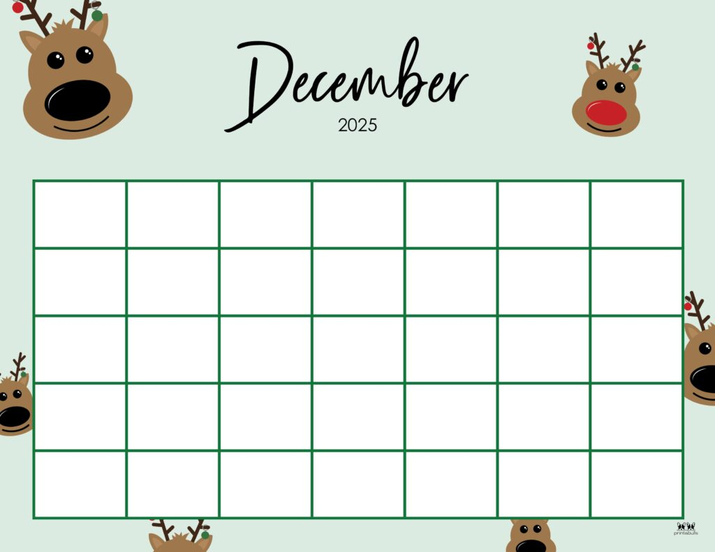 December 2025 Calendars - 107 Free Printables | Printabulls throughout Cute December 2025 Calendar Printable