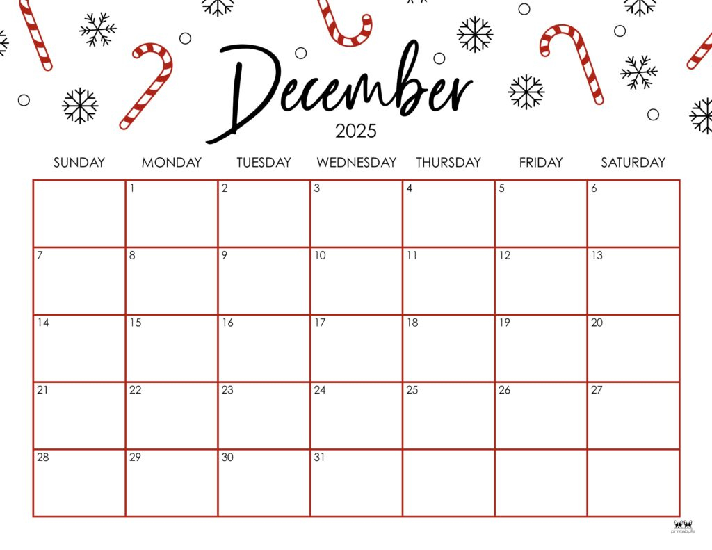 December 2025 Calendars - 107 Free Printables | Printabulls throughout December Printable Calendar 2025