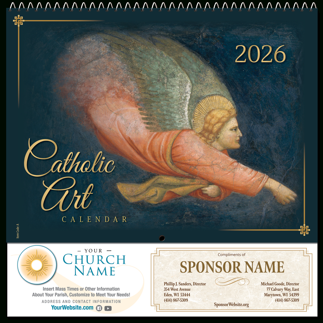 2026 Calendars | Blue Mound Graphics pertaining to Catholic Wall Calendar 2026