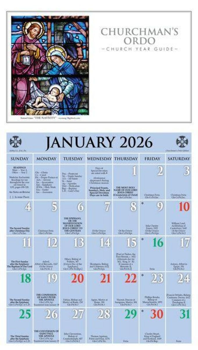 2026 Churchman&amp;#039;S Ordo Kalendar&amp;quot; Kaufen with Elca Liturgical Calendar 2026