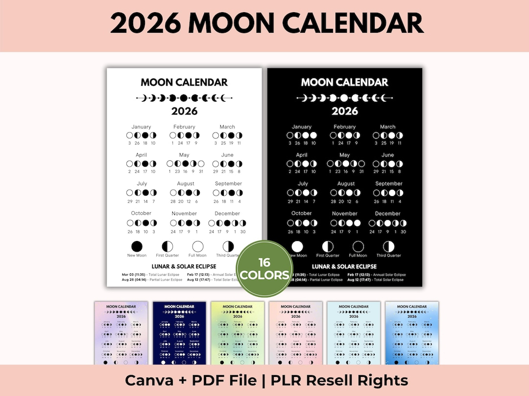 2026 Mondphasen Kalender, Mondkalender, Astrologiekalender throughout 2026 Full Moon Calendar Printable