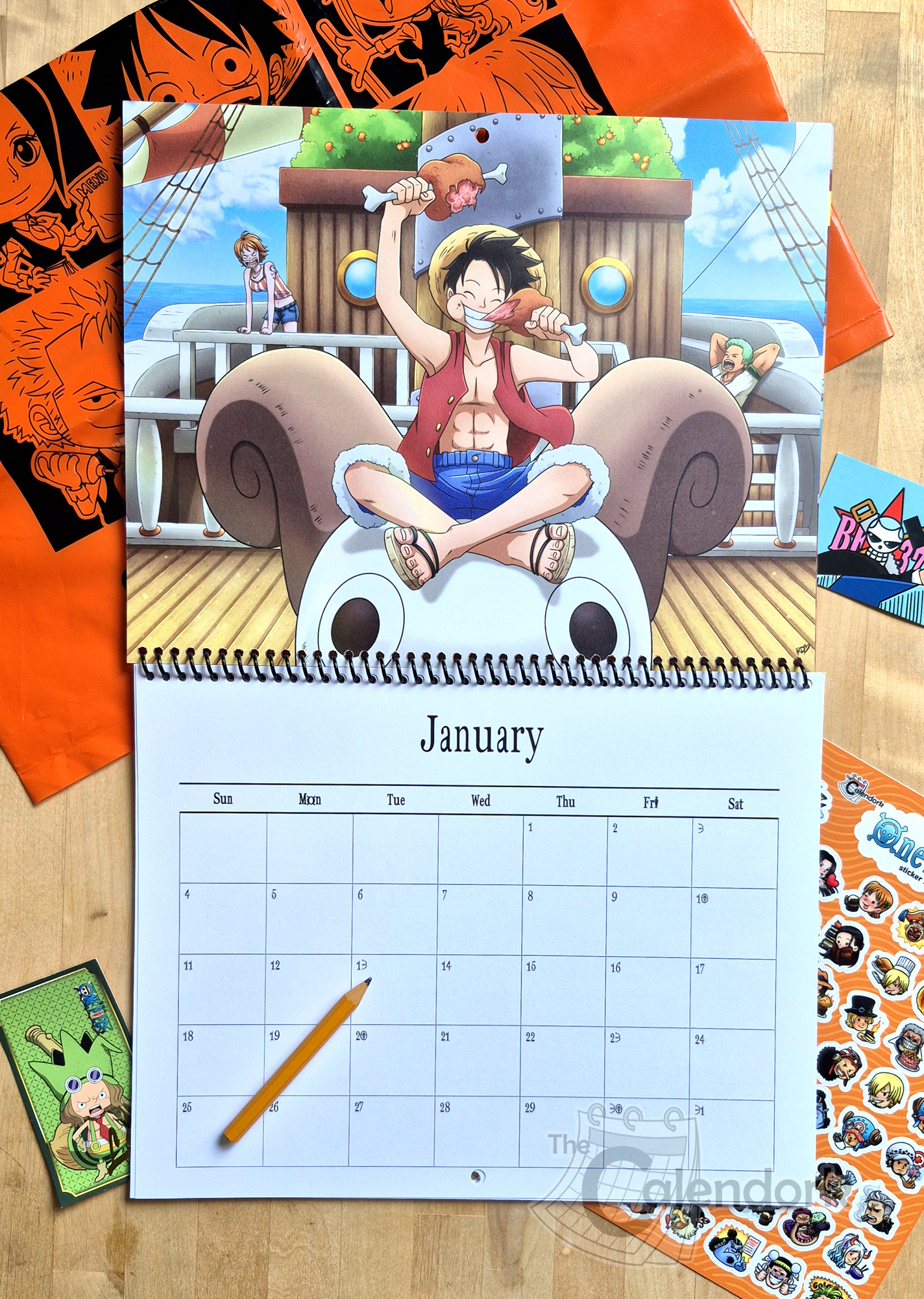2026 One Piece Wall Calendar in Anime Calendar 2026 Printable