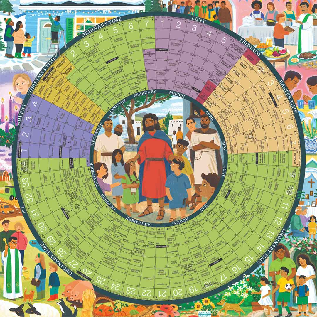 2026 Year Of Grace Liturgical Calendar Laminated Poster throughout Year of Grace Liturgical Calendar 2026