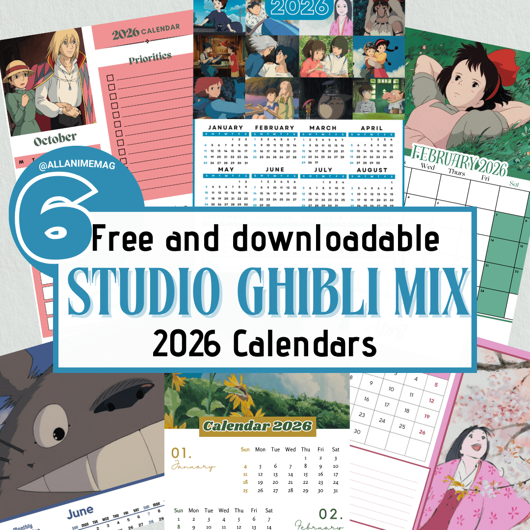 6 Free 2026 Anime Calendars: Studio Ghibli Compilation - All About throughout Anime Calendar 2026 Release Dates