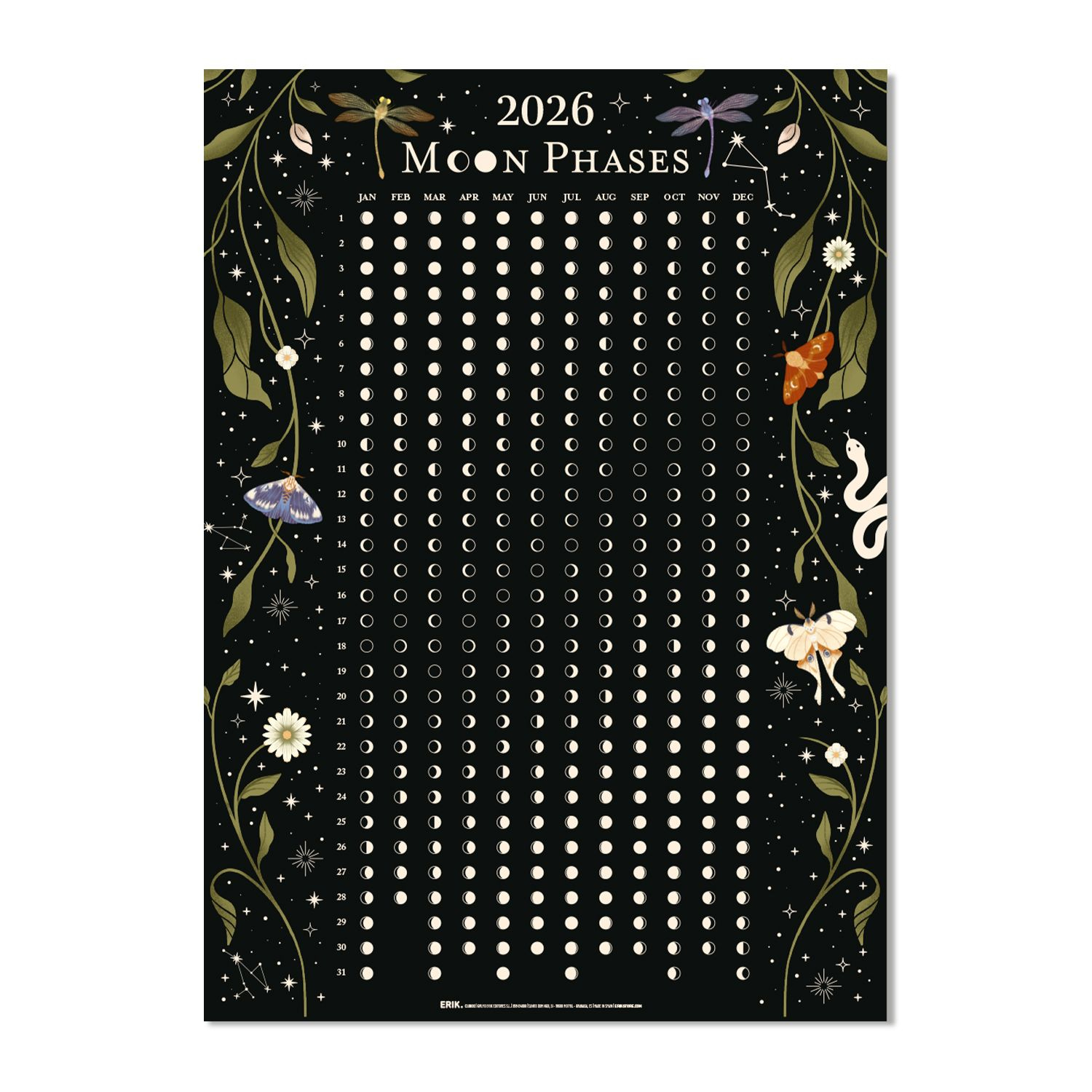 Astral: Mondphasenkalender 2026 - Merchoid Deutschland intended for 2026 Moon Phase Calendar