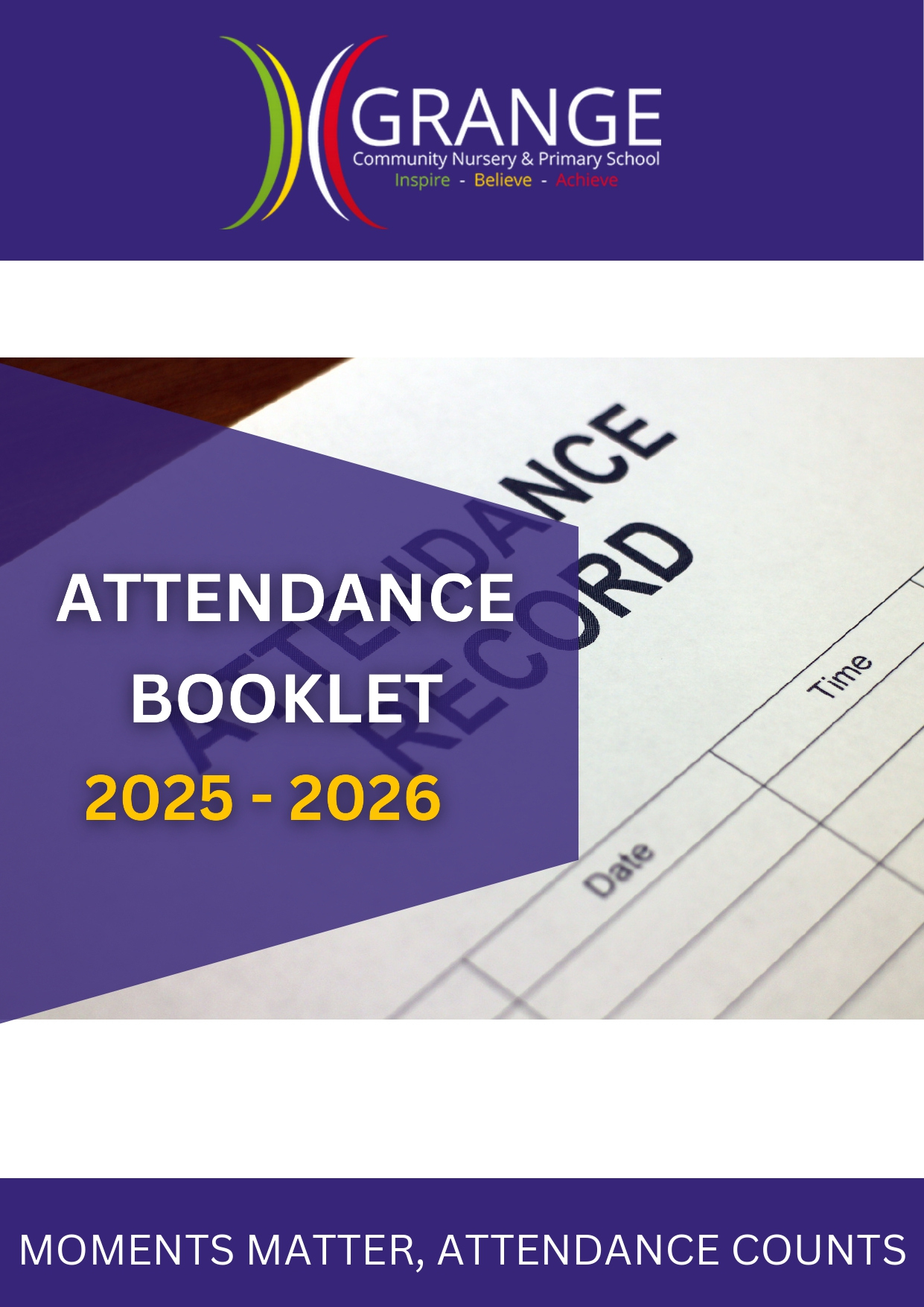 Attendance Booklet 2024/2025 - Grange Community Nursery And intended for National School Attendance 2026