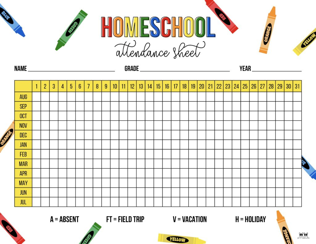 Attendance Sheets - 52 Free Printables | Printabulls with Daily Attendance Sheet 2026