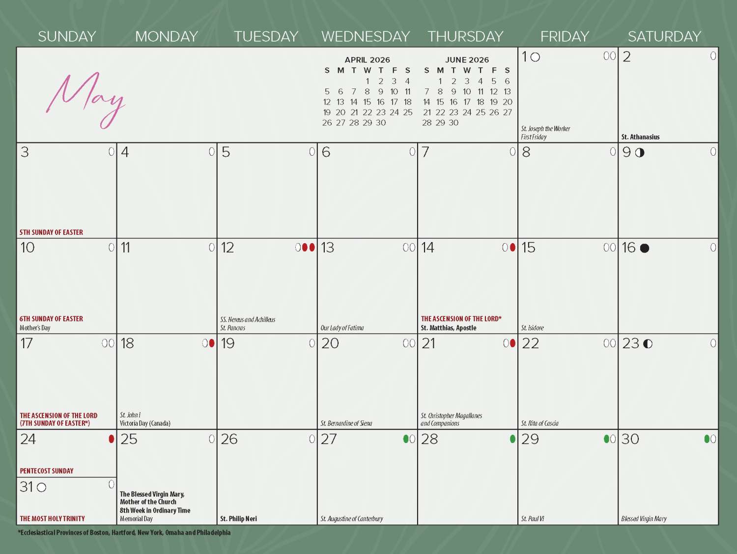 Catholic Calendars | Blue Mound Graphics inside Catholic Calendar 2026 Printable