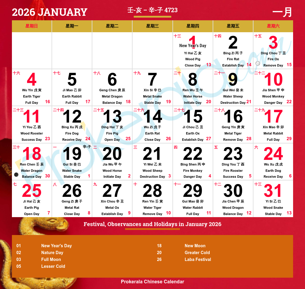 Chinese Calendar 2026 | Festivals | Holidays 2026 within Chinese Calendar Year 2026