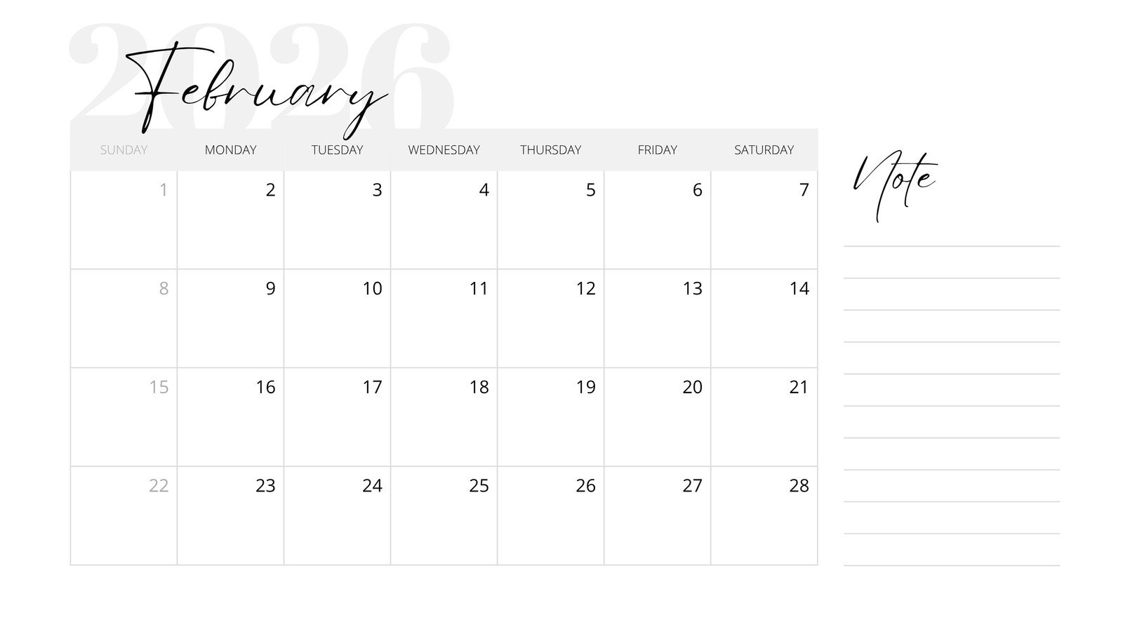 Free To Customize February 2026 Calendar Templates | Canva within February 2026 Calendar Page