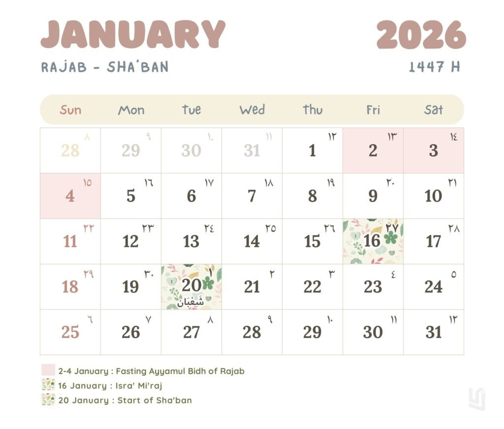 Islamic Calendar 2026 January - Hijri Calendar Pdf Free Download with regard to Islamic Calendar 2026 January February