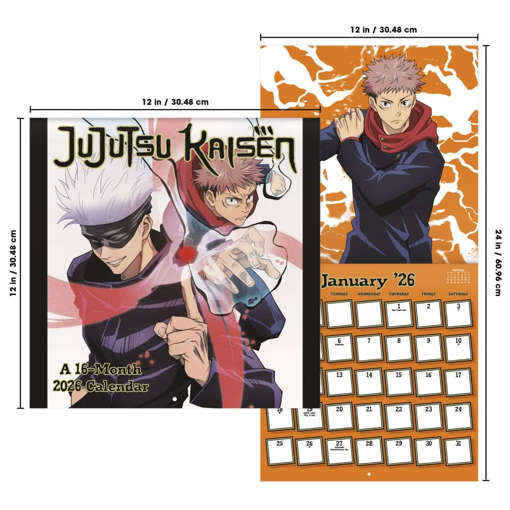 Jujutsu Kaisen 2026 Wall Calendar - Calendars in Anime Calendar 2026 Usa