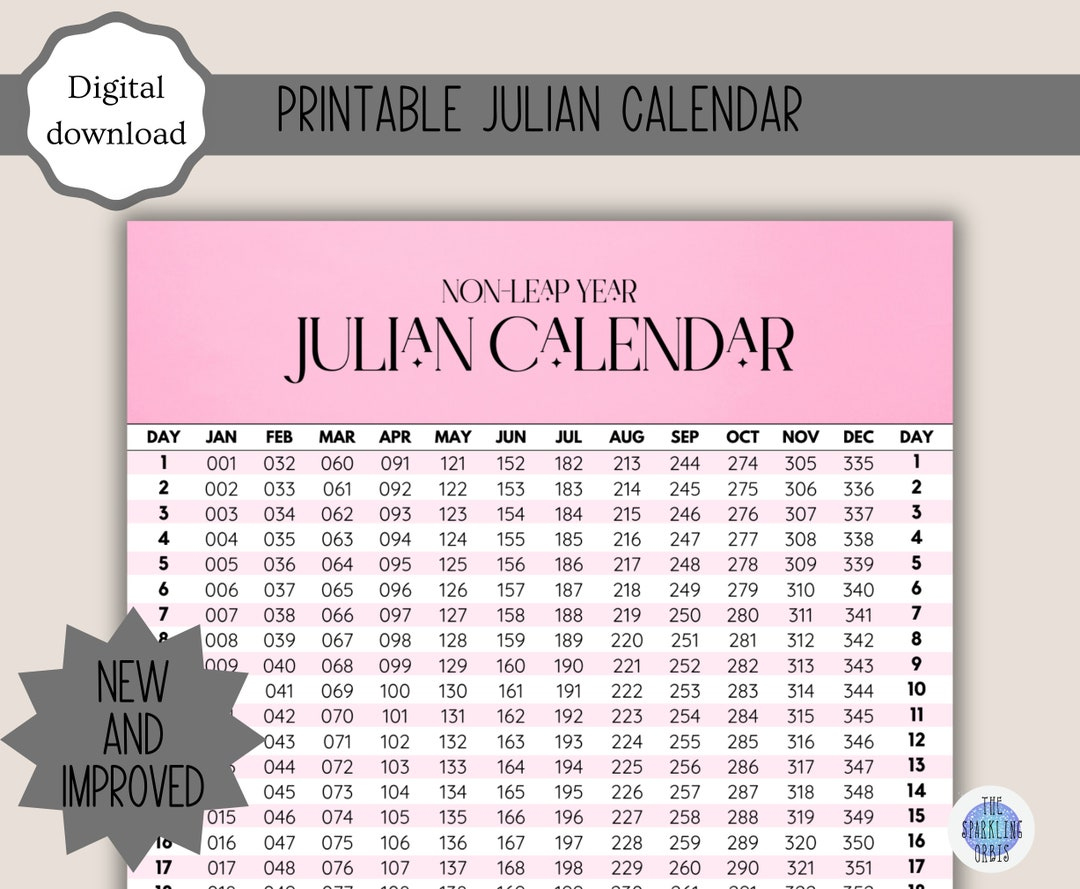 Month Julian Day Format Monthly Calendar Julian Date 310 2026 for 2026 Monthly Julian Calendar