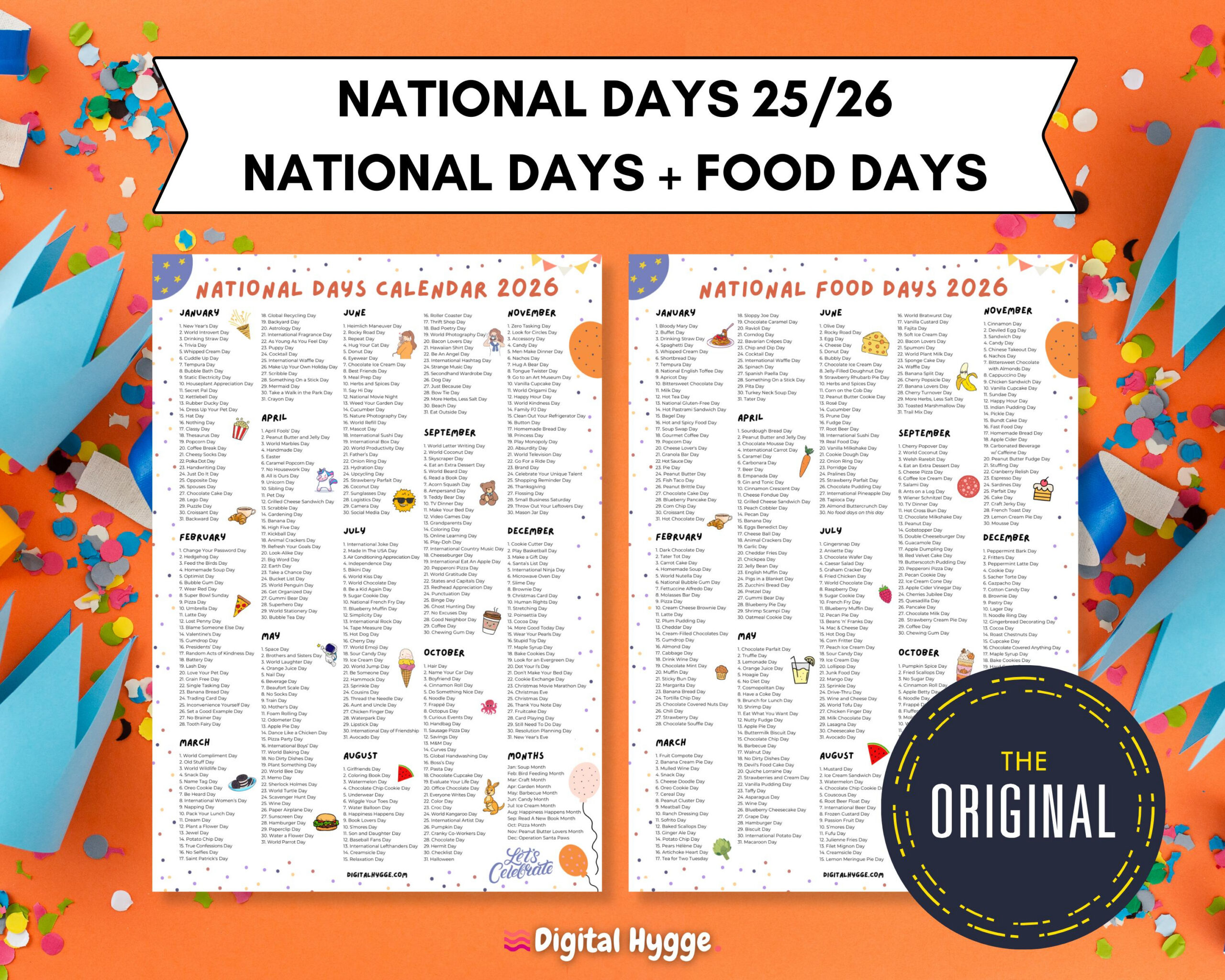 National Days + National Food Holidays 2025 & 2026 | Printable with regard to National Food Day Calendar 2026