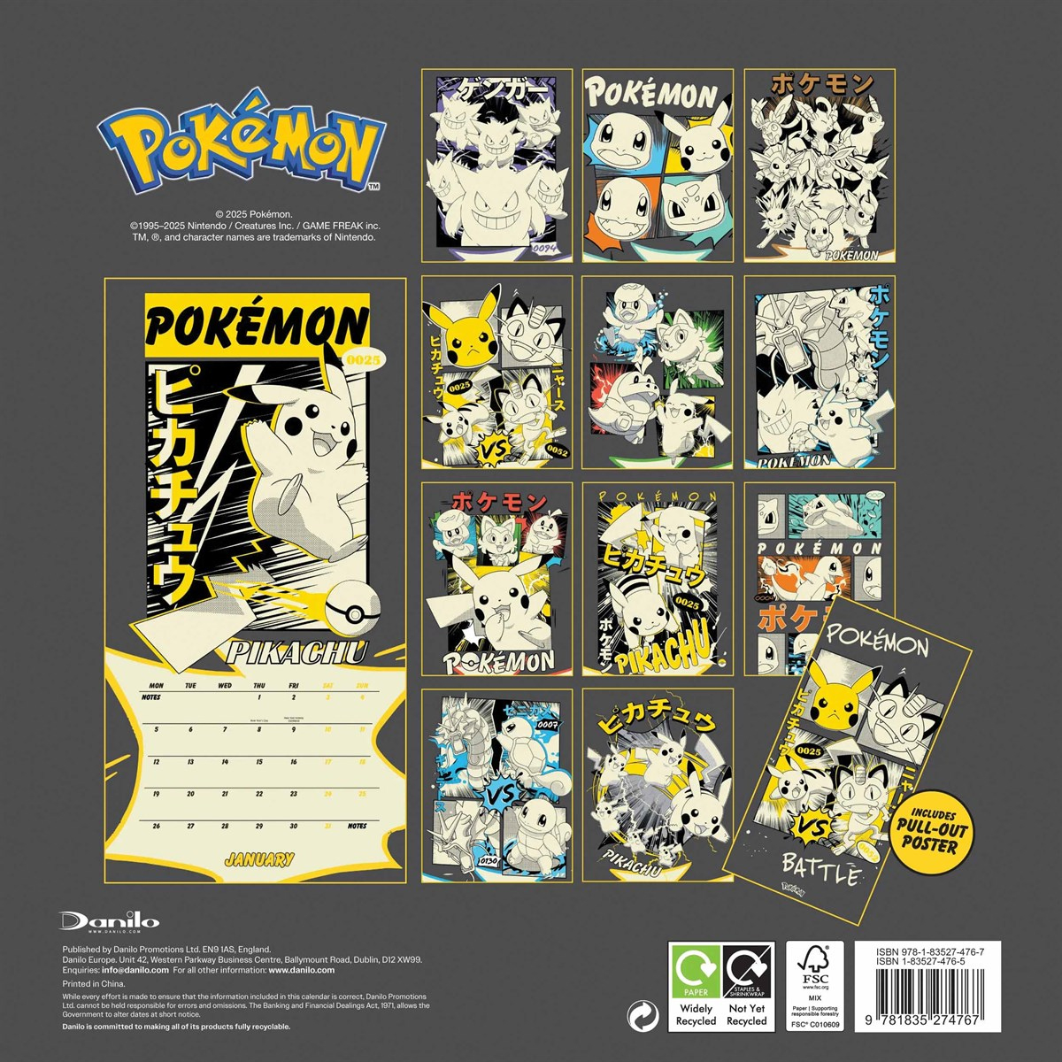 Pokemon Calendar 2026 in Pokemon Calendar 2026 With Holidays