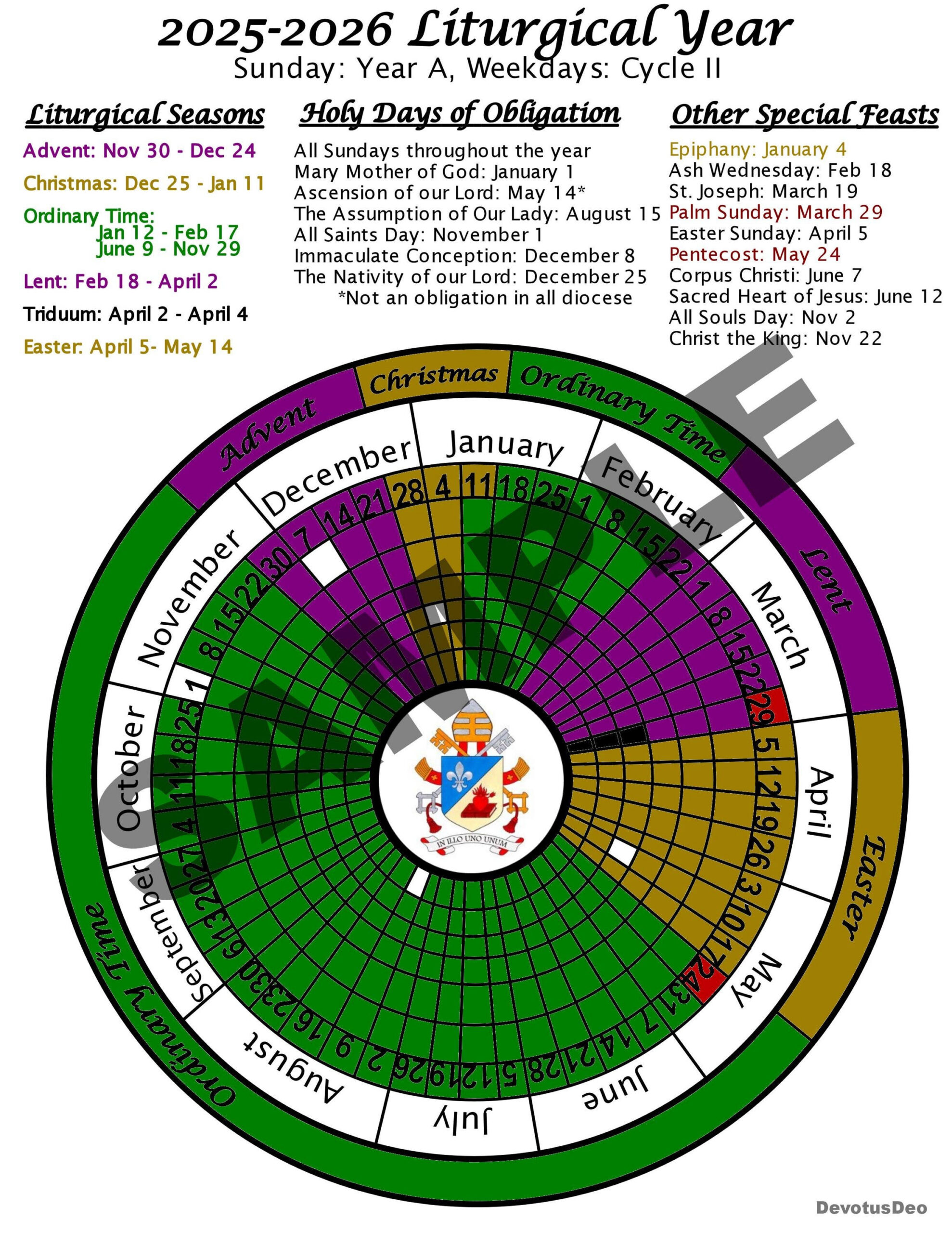 Printable 2026 Liturgical Calendar, Downloadable Catholic inside Liturgical Calendar 2026 Ireland