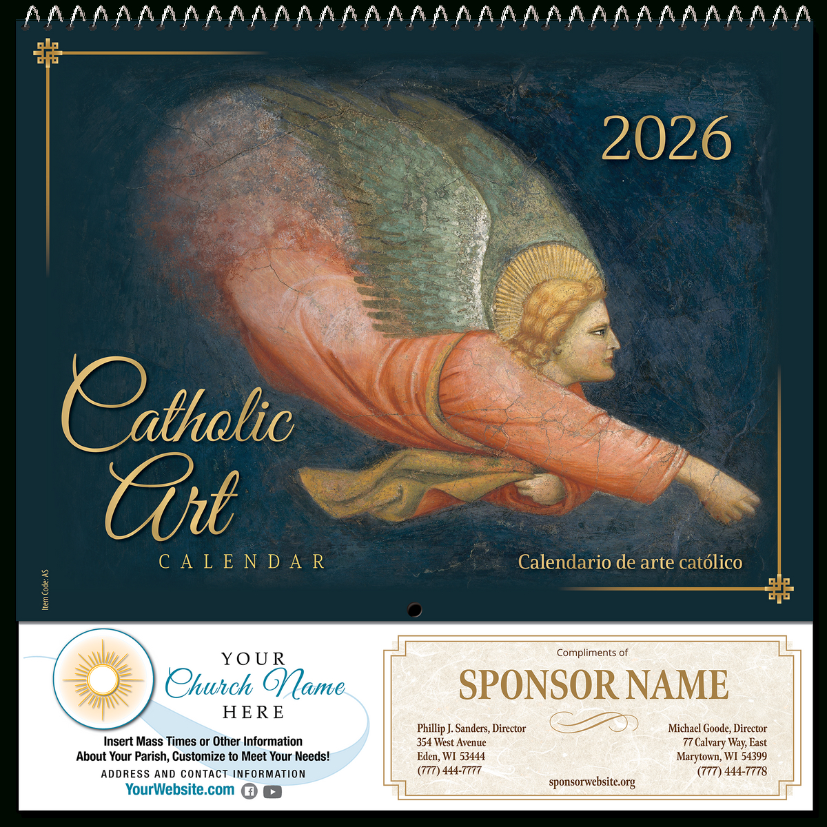 Traditional Catholic Art 2026 Calendar (English / Spanish) - As26 pertaining to Liturgical Calendar 2026 Cofe
