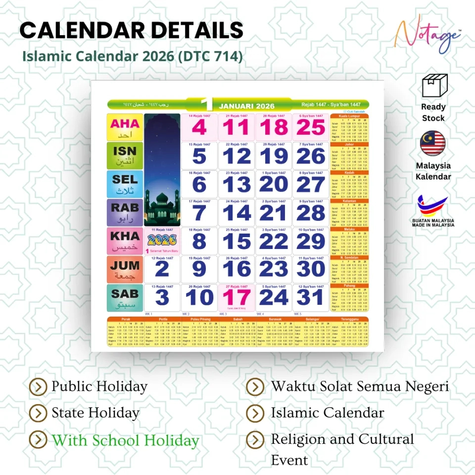 Year 2025 Kalendar Hijrah Table Calendar Desktop Flip Calendar intended for Islamic Calendar 2026 Malaysia