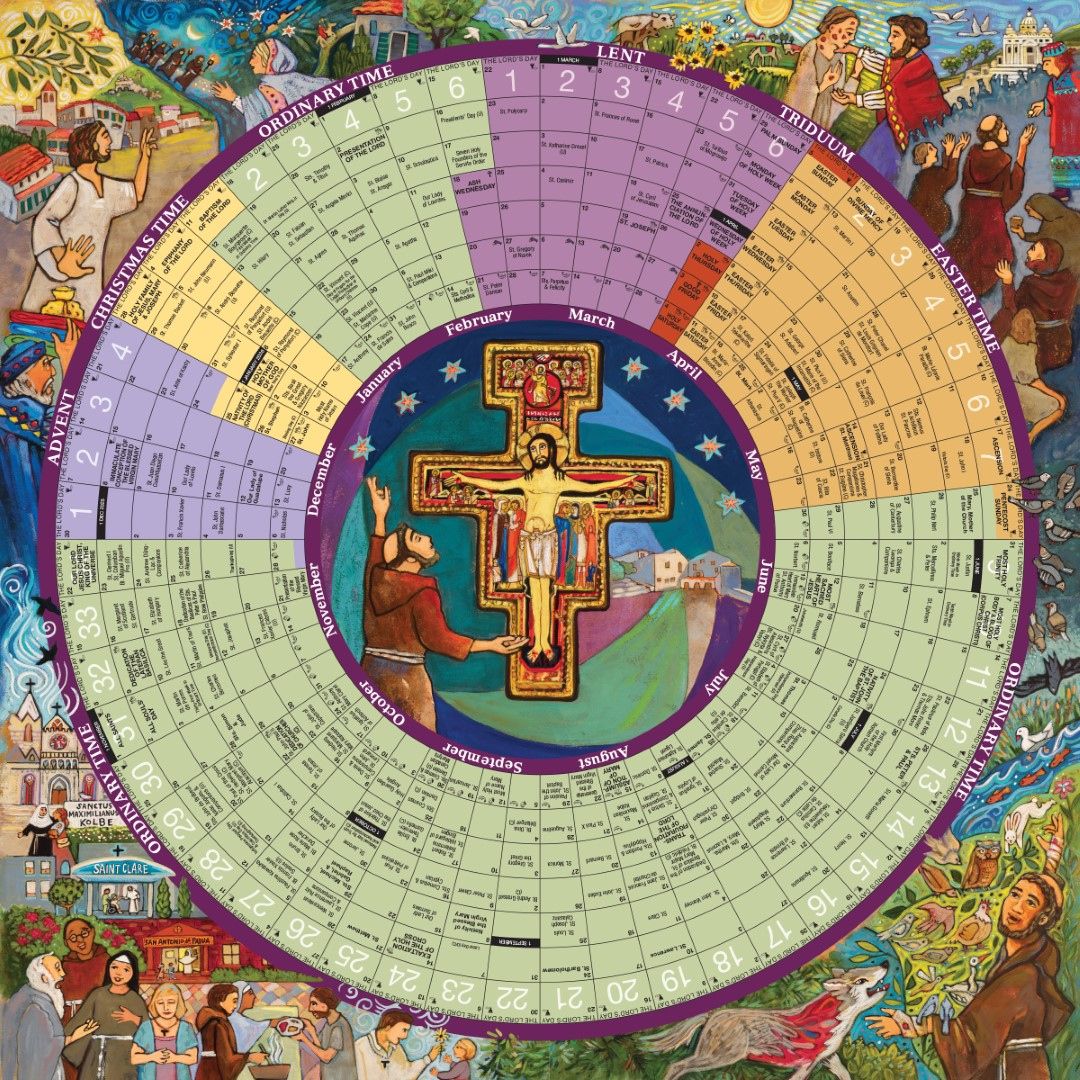 Year Of Grace Liturgical Calendar 2026 Laminated Poster inside Liturgical Calendar 2026 Printable